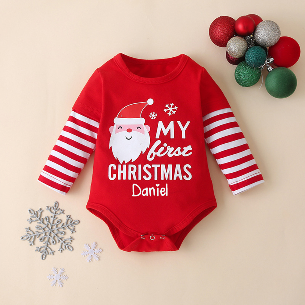 Personalized Baby Christmas 3pcs Outfit Set | MCGift158