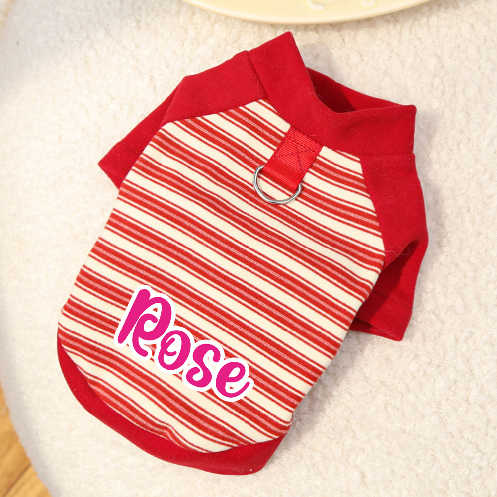 Personalized Small Medium Large Pets Stripe Sweatshirts | BKPet226