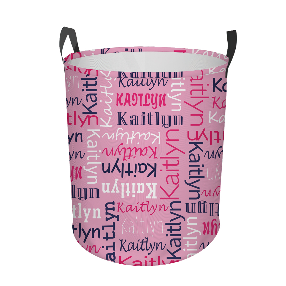 Personalized Laundry Collapsible Baskets with Handle | CWBasket06