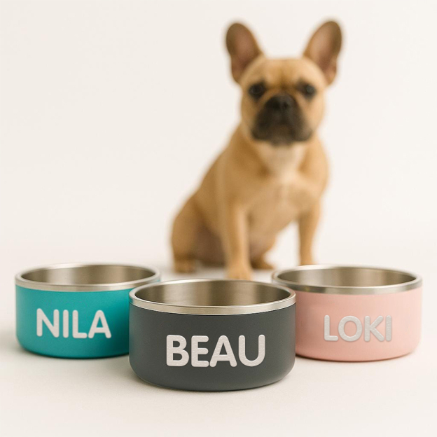 Personalized Stainless Steel Pet Food Bowl | BKPet229