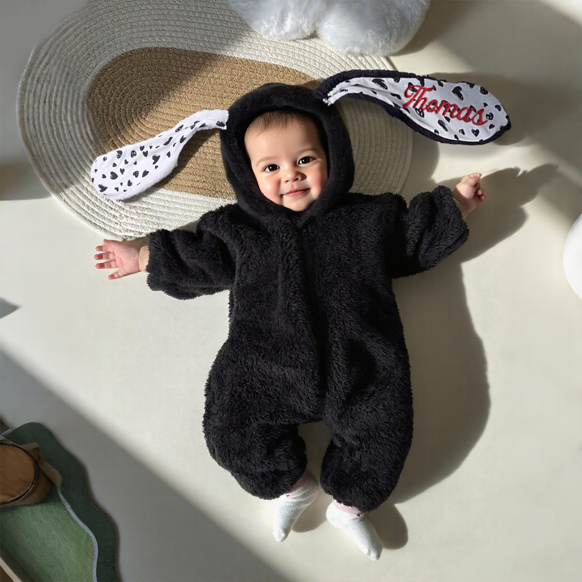 Personalized Lovely Baby Plush Bunny Romper | CWBaby317