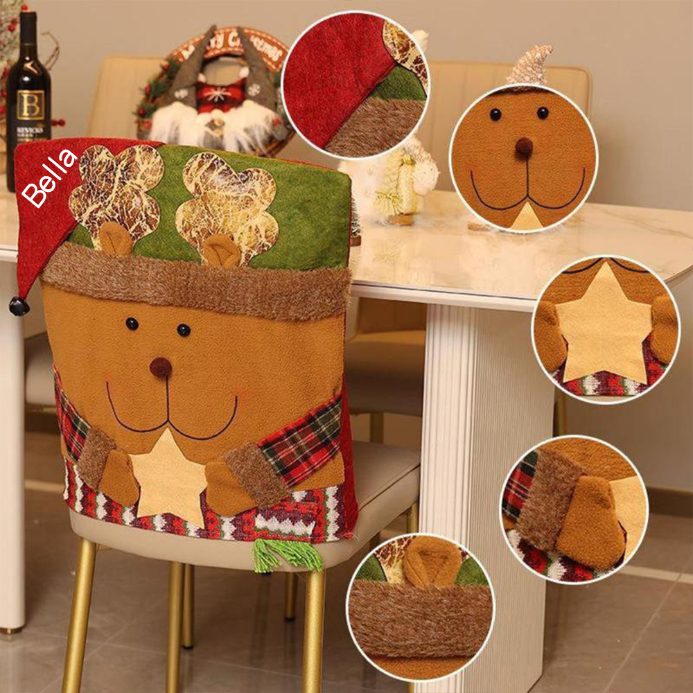 Personalized Handmade Christmas Santa Decor Chair Cover | MCGift173