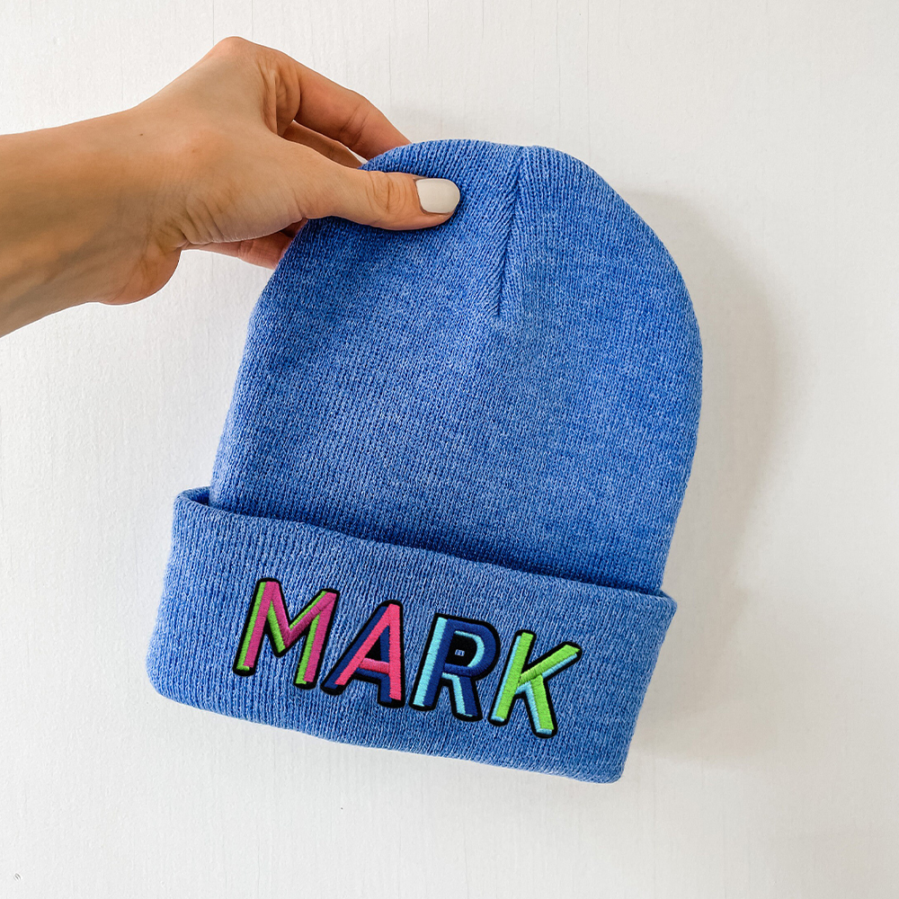 Personalized Colourful Funky Letter Patch Beanies For Kid & Adult | HSKid66