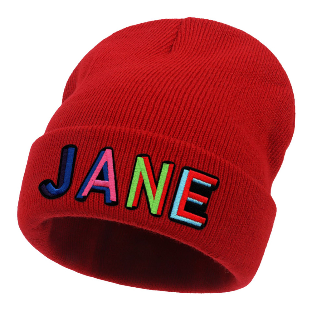Personalized Colourful Funky Letter Patch Beanies For Kid & Adult | HSKid66