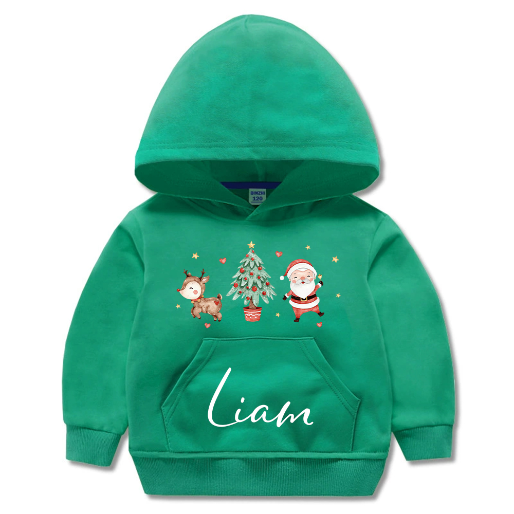 Personalized Kids Funny Christmas Hoodie | MCGift179
