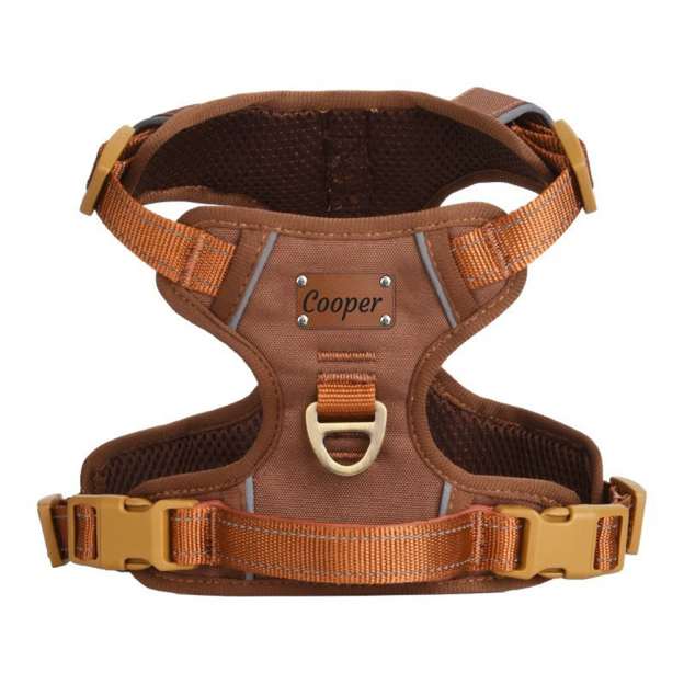 Personalized Night Reflective Luxury Puppy Harness | BKPet237