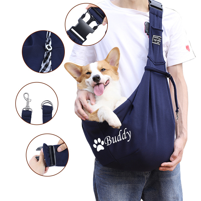 Personalized Pet Hands Free Sling Carrier | BKPet43