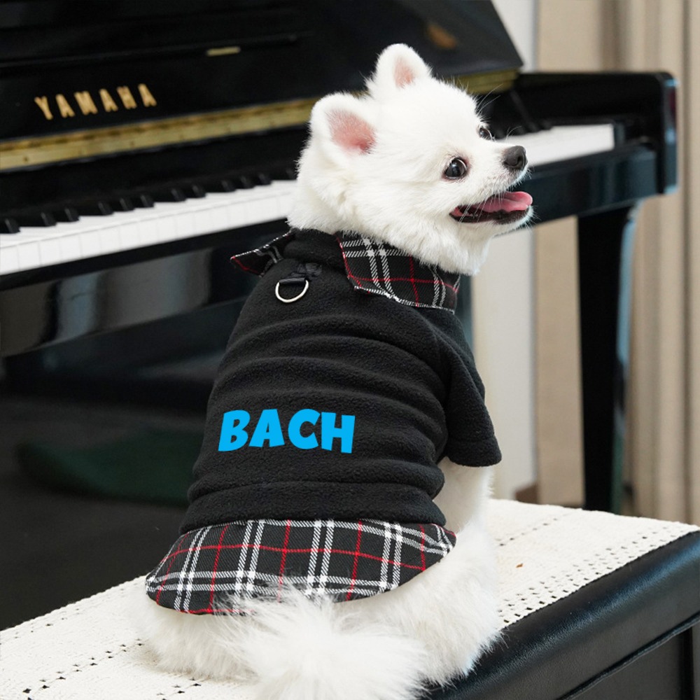 Personalized Pet Grid Collar Fleece Sweatshirt | BKPet244
