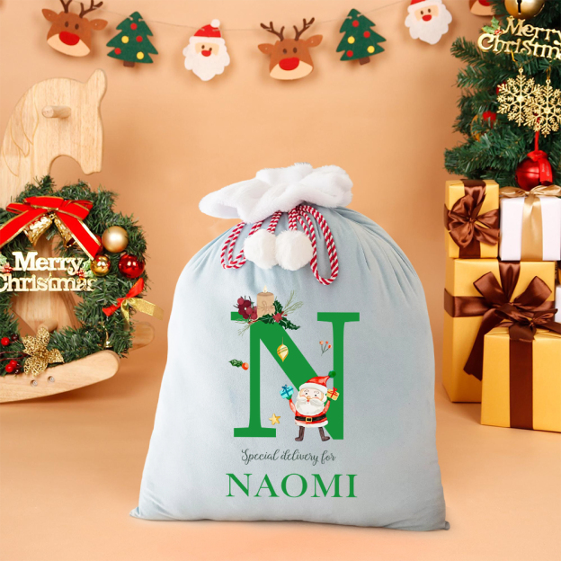 Personalized Christmas Velvet Santa Sack for Gifts | MCGift186