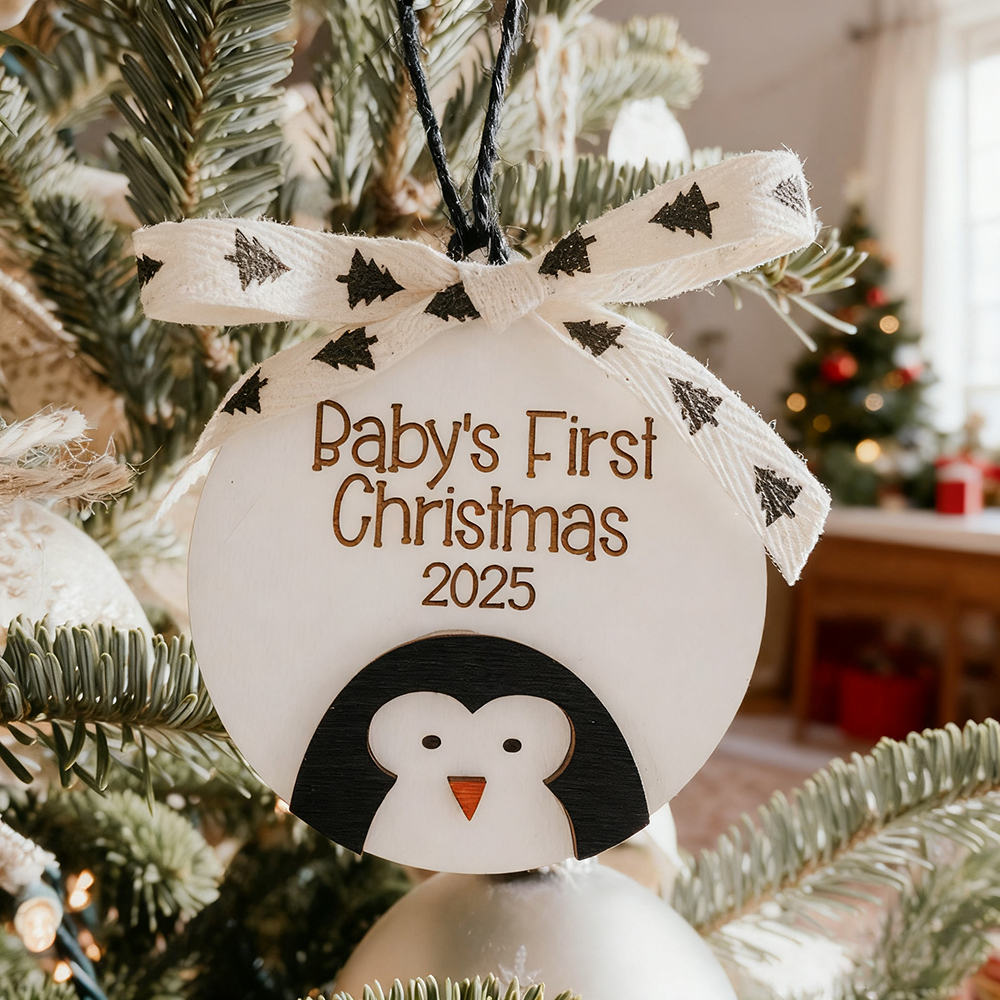 Personalized Wooden Baby's First Christmas Ornaments | MCGift187