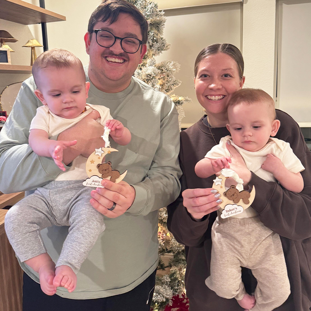 Personalized Baby First Christmas Lovely Moon Bear Ornament | MCGift190