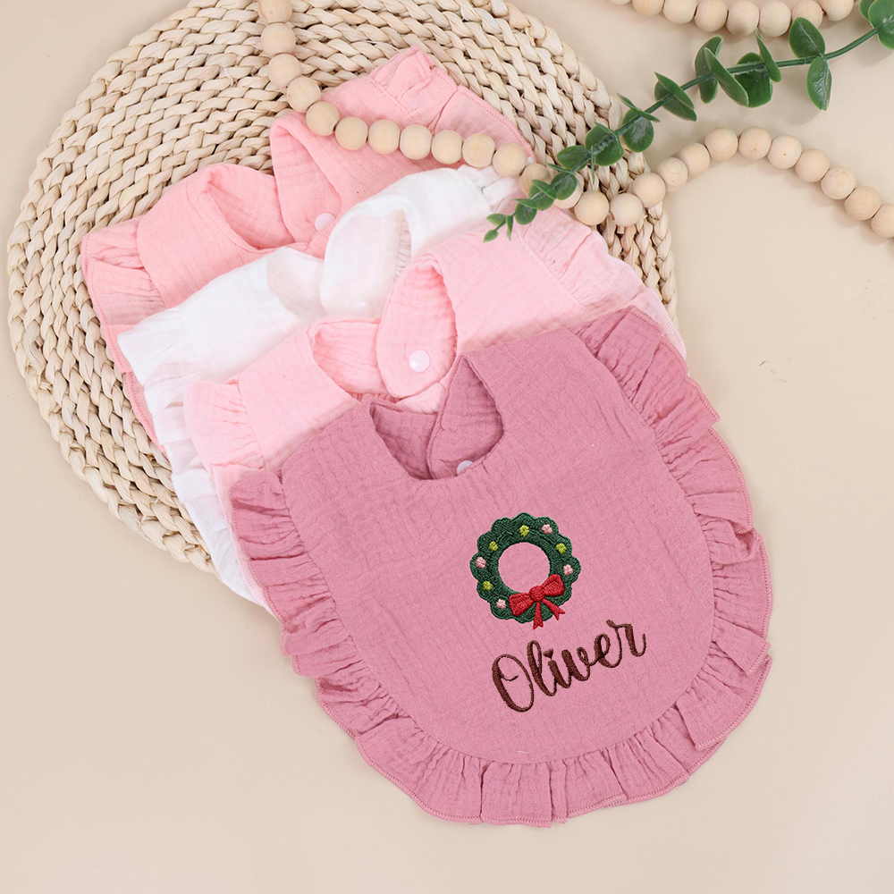 Personalized Embroidered Baby Christmas Bib | MCGift191