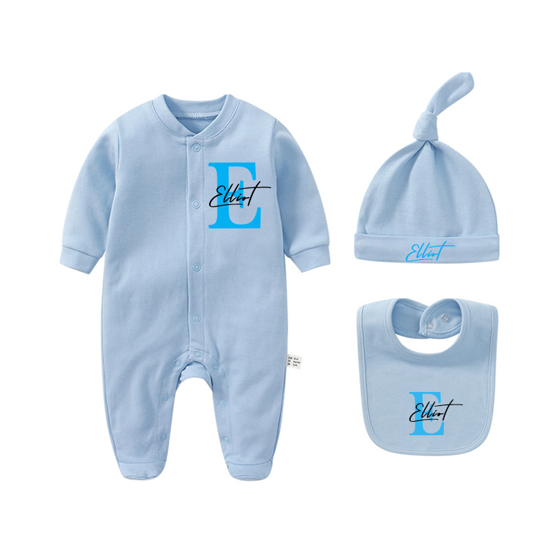 Personalized Baby Cotton Onesie Set | CWBaby25