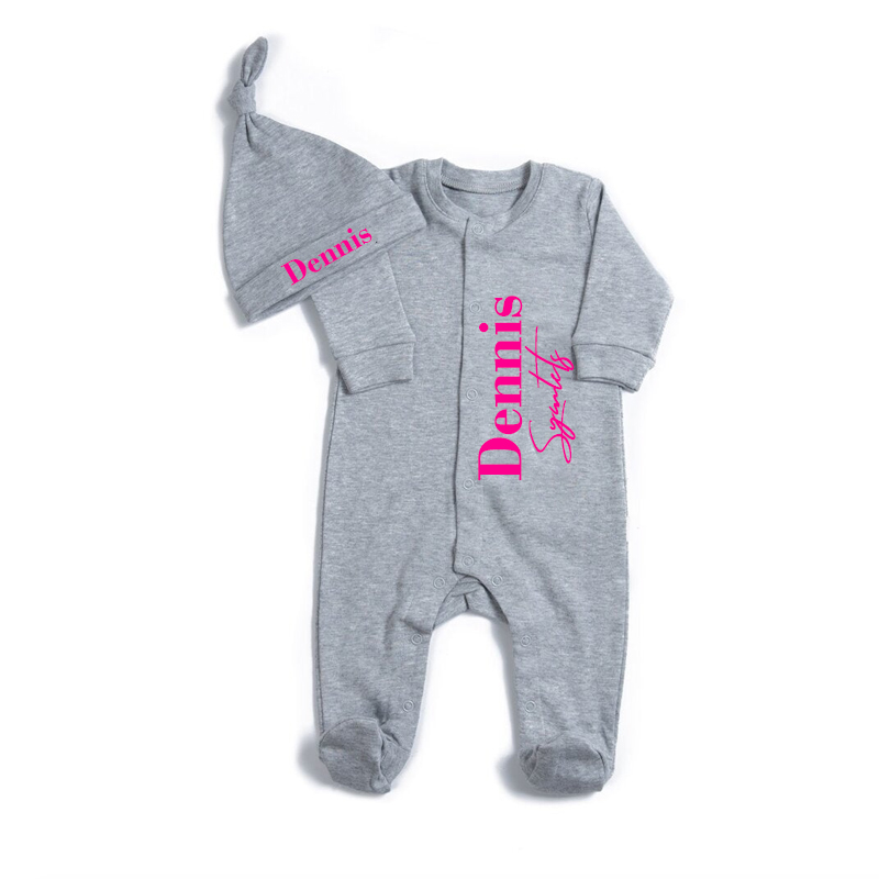 Personalized Baby Cotton Onesie Set | CWBaby26