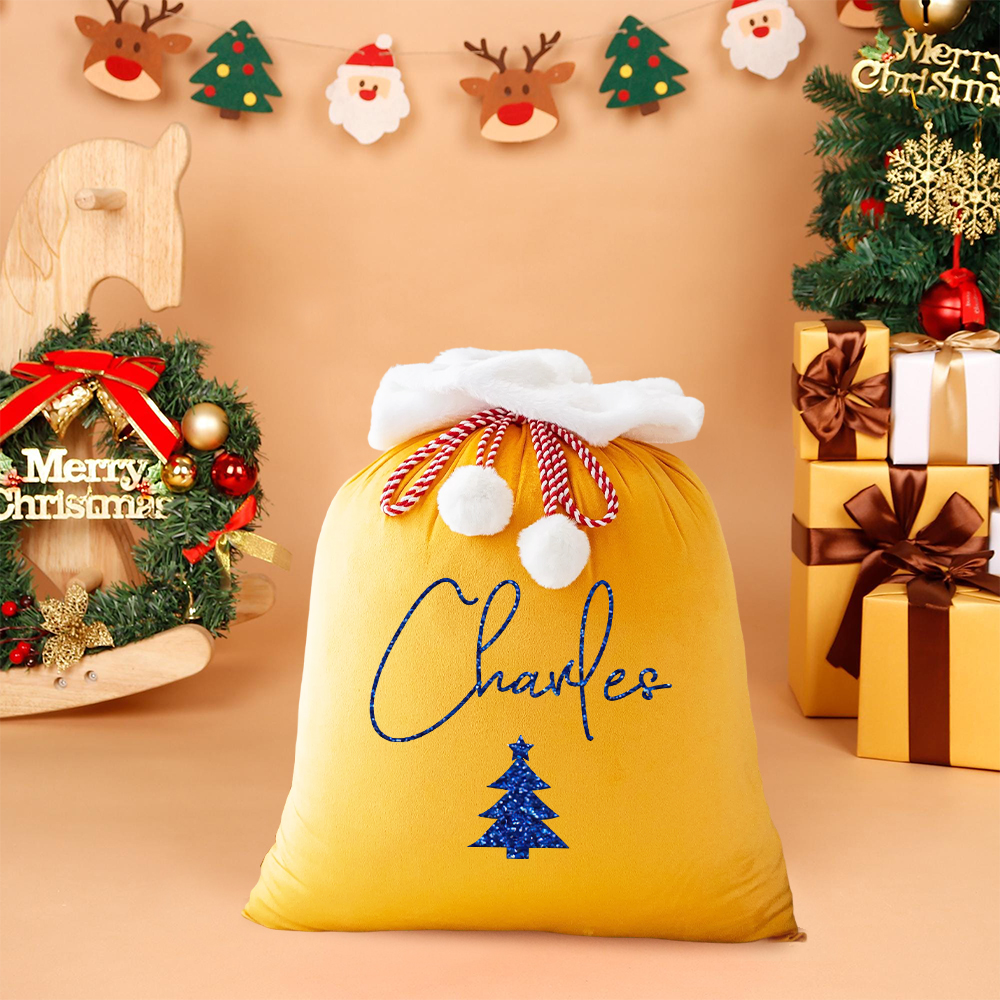 Personalized Large Christmas Velvet Santa Sack for Gifts | MCGift198