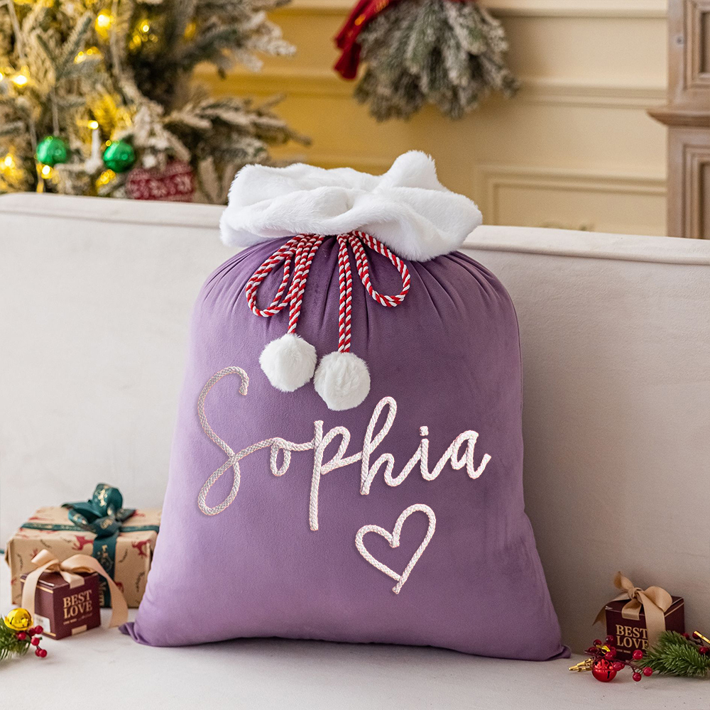 Personalized Large Christmas Velvet Santa Sack for Gifts | MCGift199