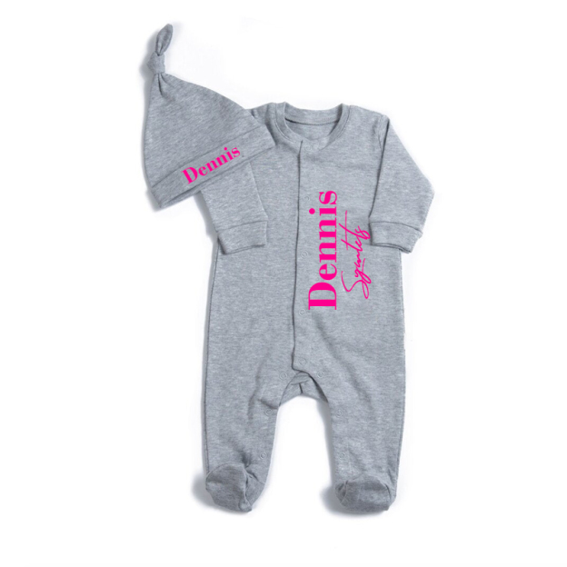 Personalized Baby Cotton Onesie Set | CWBaby26