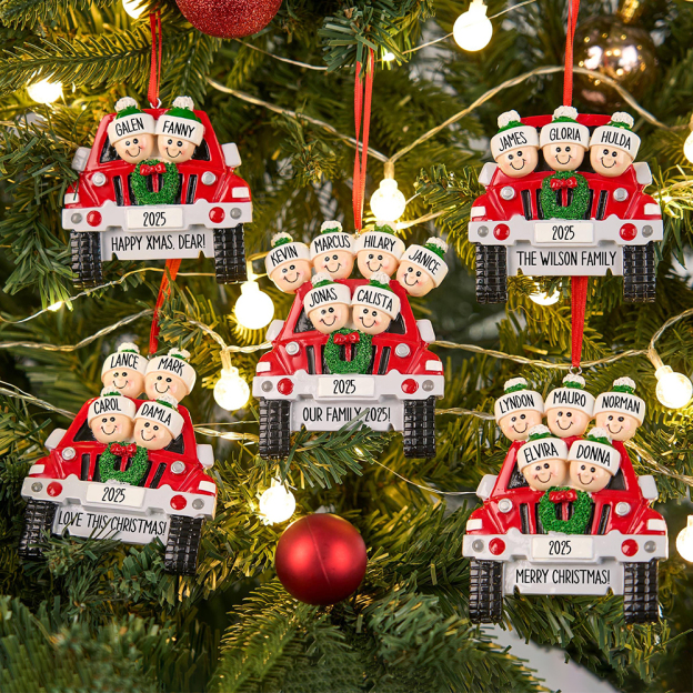 Personalised Car Family Christmas Ornament | MCGift206