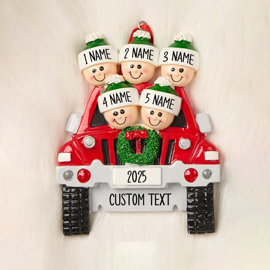 Personalised Car Family Christmas Ornament | MCGift206