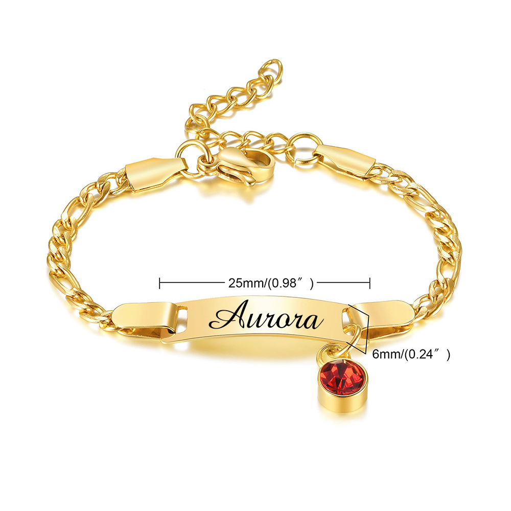Personalized Baby Birthstone Bracelet | CWBeach338