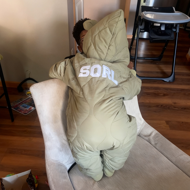 Personalized Hand Patch Kids Lightweight Puffer Romper | inJacket06 （It is recommended to choose a larger size)