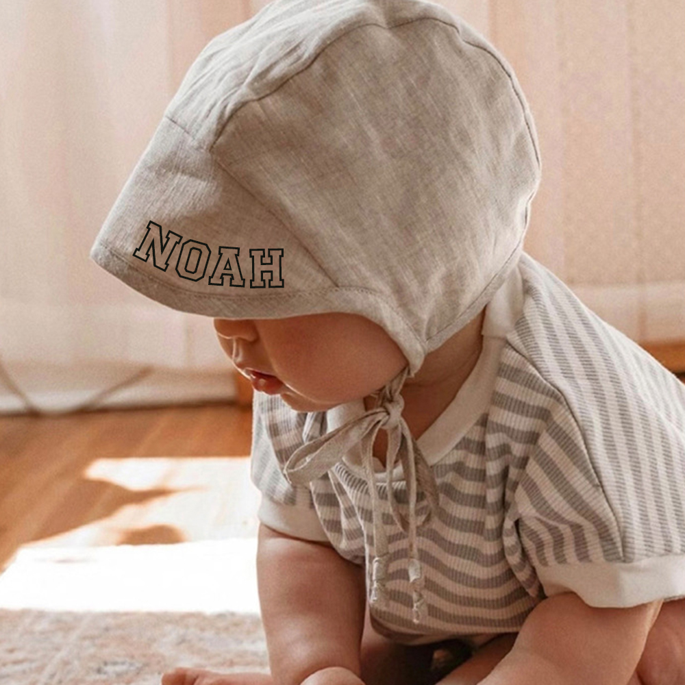 Personalized Organic Cotton Linen Sun Hat | HSKid75