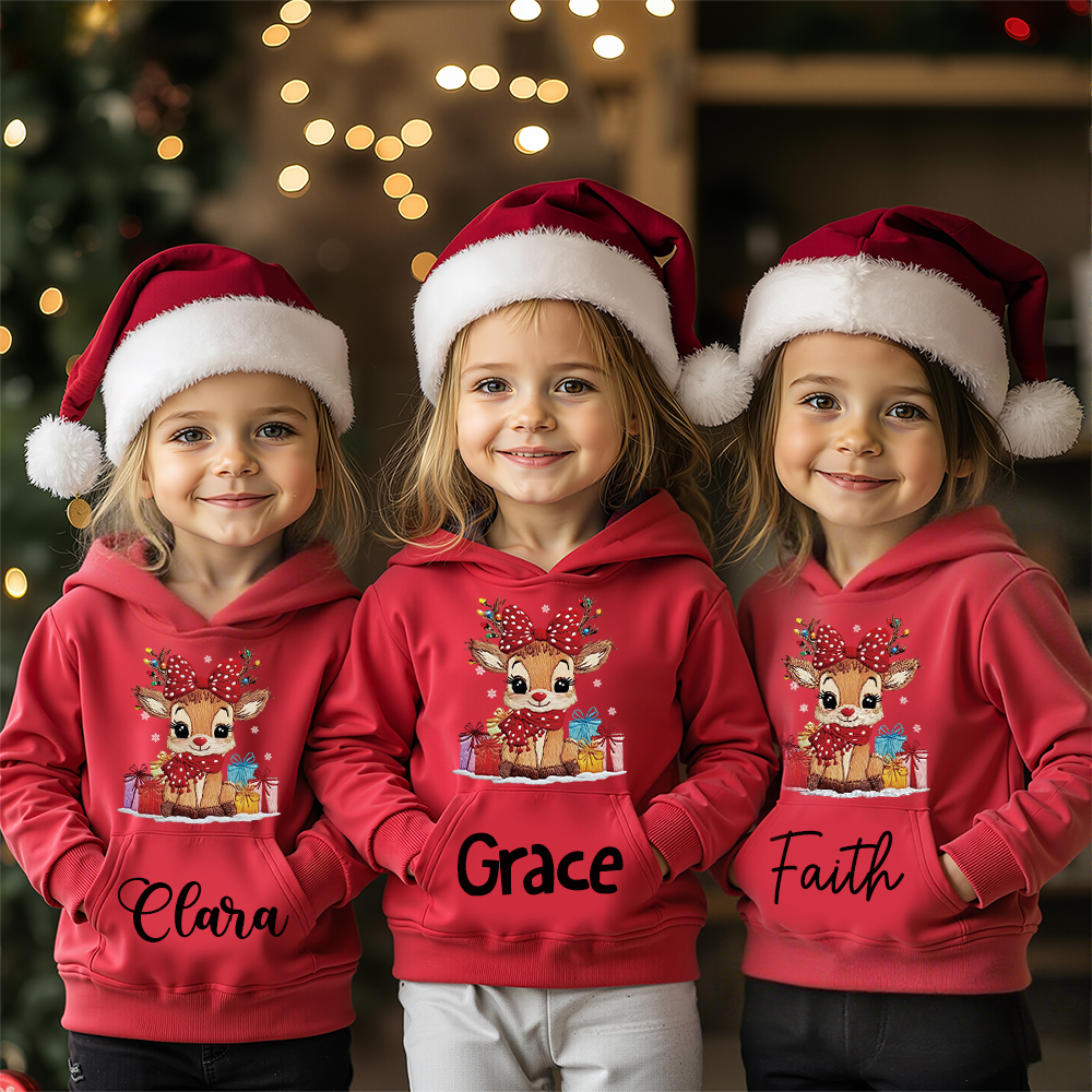 Personalized Kids Lovely Christmas Hoodie | MCGift220