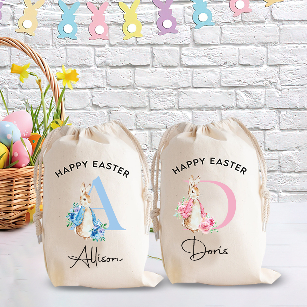 Personalized Name & Initial Easter Gift Sack | CWEaster23