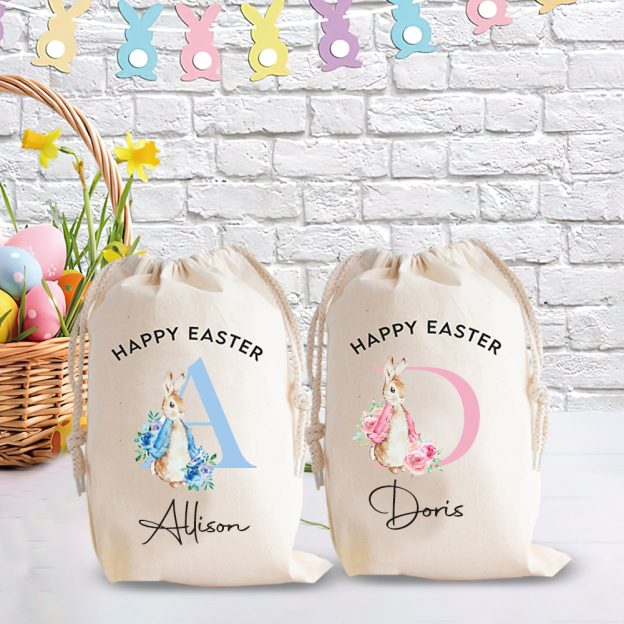Personalized Name & Initial Easter Gift Sack | CWEaster23