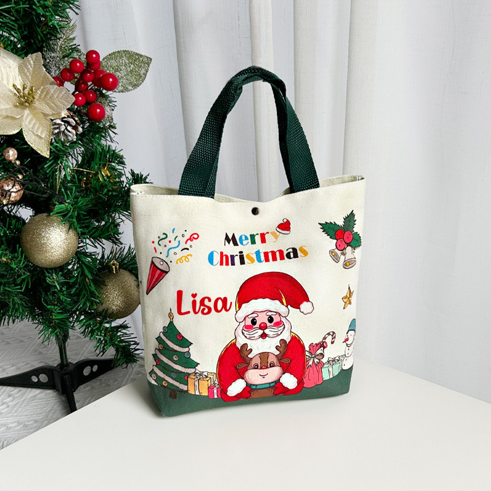 Personalized Recyclable Canvas Christmas Gift Bag | MCGift230