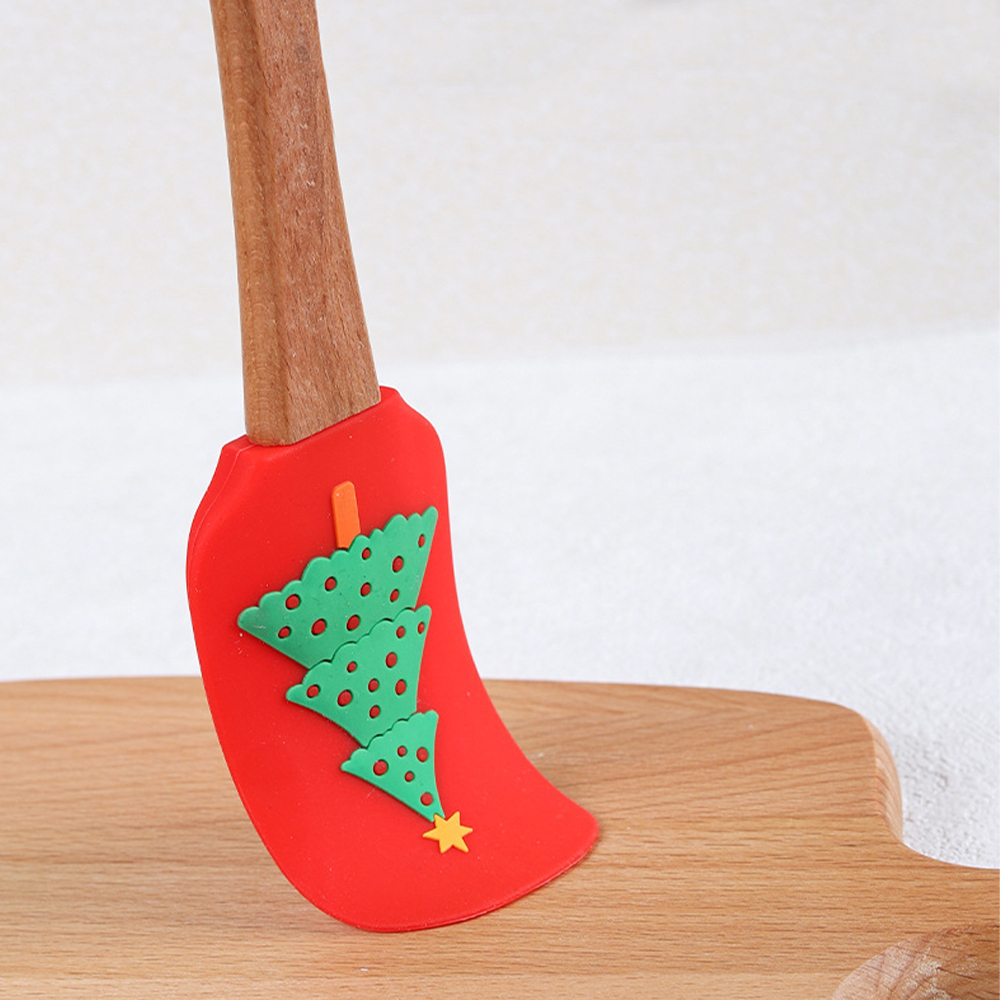 Personalized Christmas Wood Handle Silicone Kitchen Tool | MCGift230