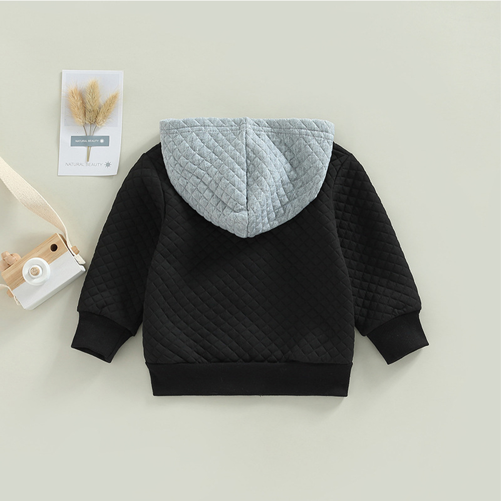 Personalized Leather Patch Toddler Plaid Lightweight Jacket | CWBaby358