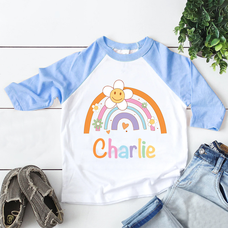 Personalized Kid Cozy Soft Rainbow Sweatshirt | inSweatshirt60