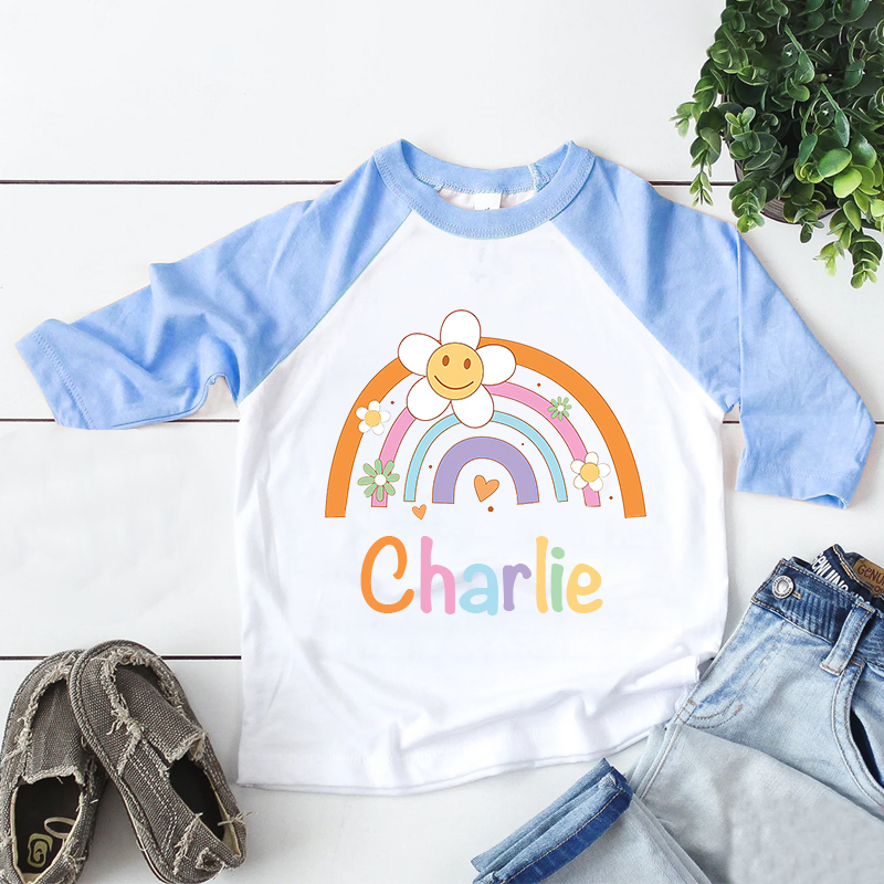 Personalized Kid Cozy Soft Rainbow Sweatshirt | inSweatshirt60