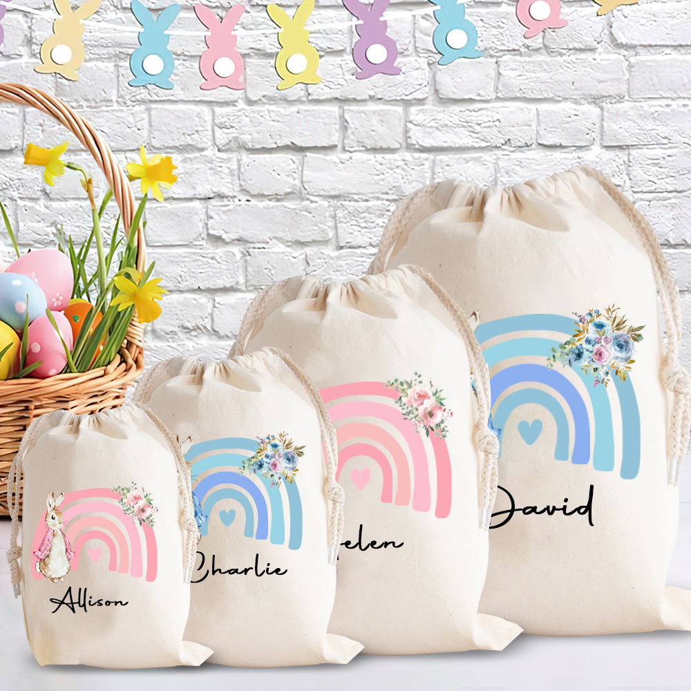 Personalized Name Bunny Easter Gift Sack | CWEaster26