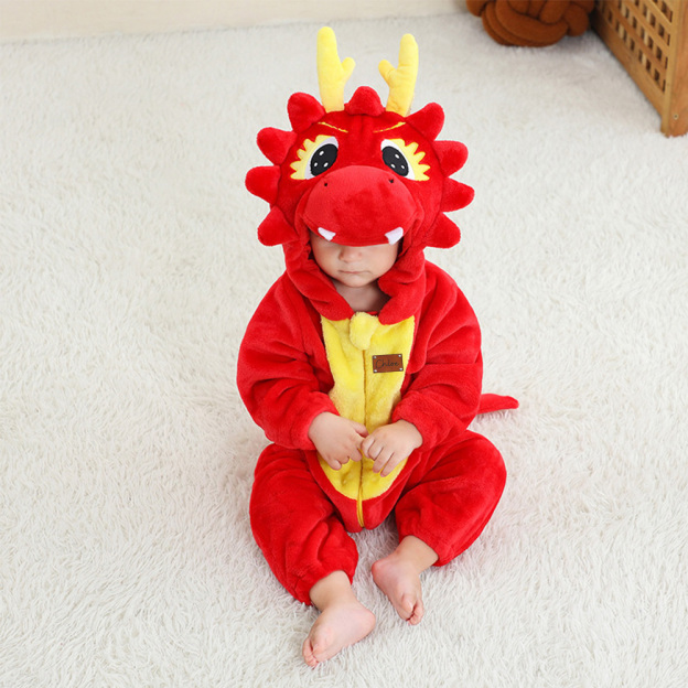 Personalized Leather Patch Baby Animal Romper | CWBaby362