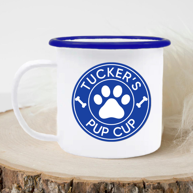 Personalised 12oz Pet Enamel Reusable Pup Cup Mug | BKPet280