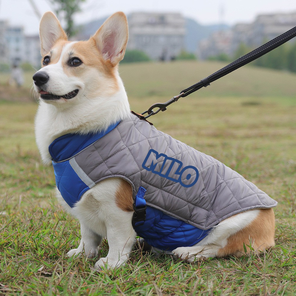 Personalized Pet Winter Warm Reflective Safety Puffer Vest | BKPet274