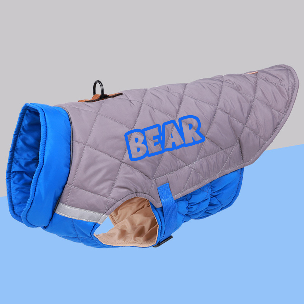 Personalized Pet Winter Warm Reflective Safety Puffer Vest | BKPet274