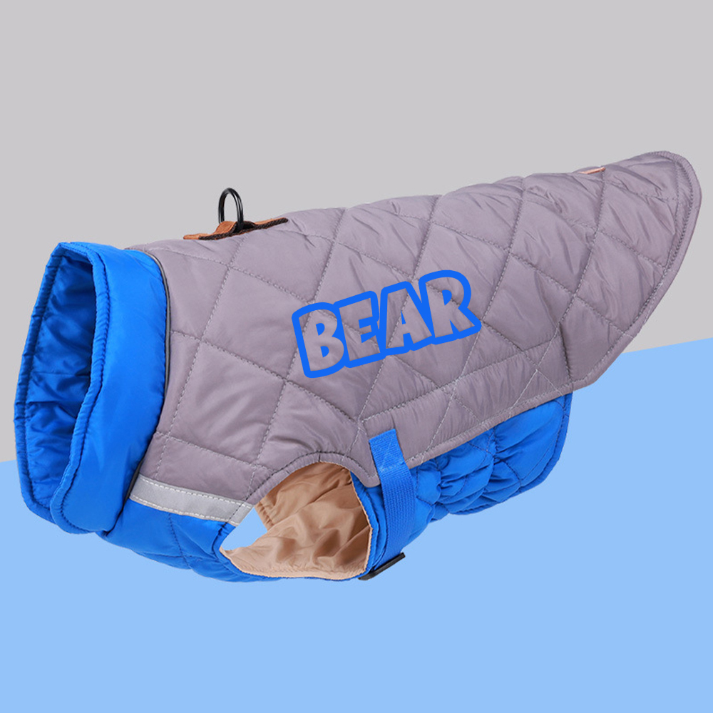 Personalized Pet Winter Warm Reflective Safety Puffer Vest | BKPet274