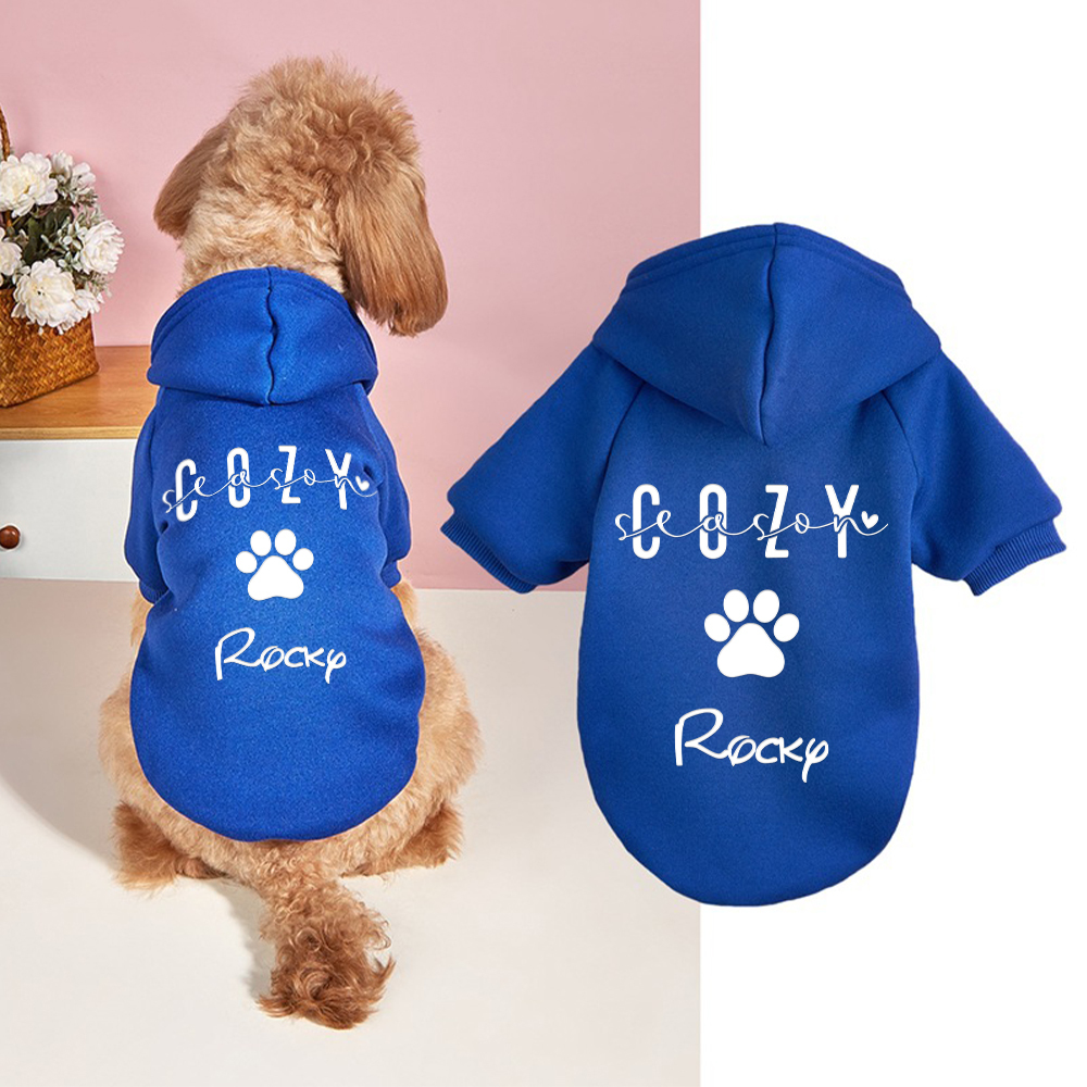 Personalized Cozy Season Warm Puppy Hoodie | BKPet282