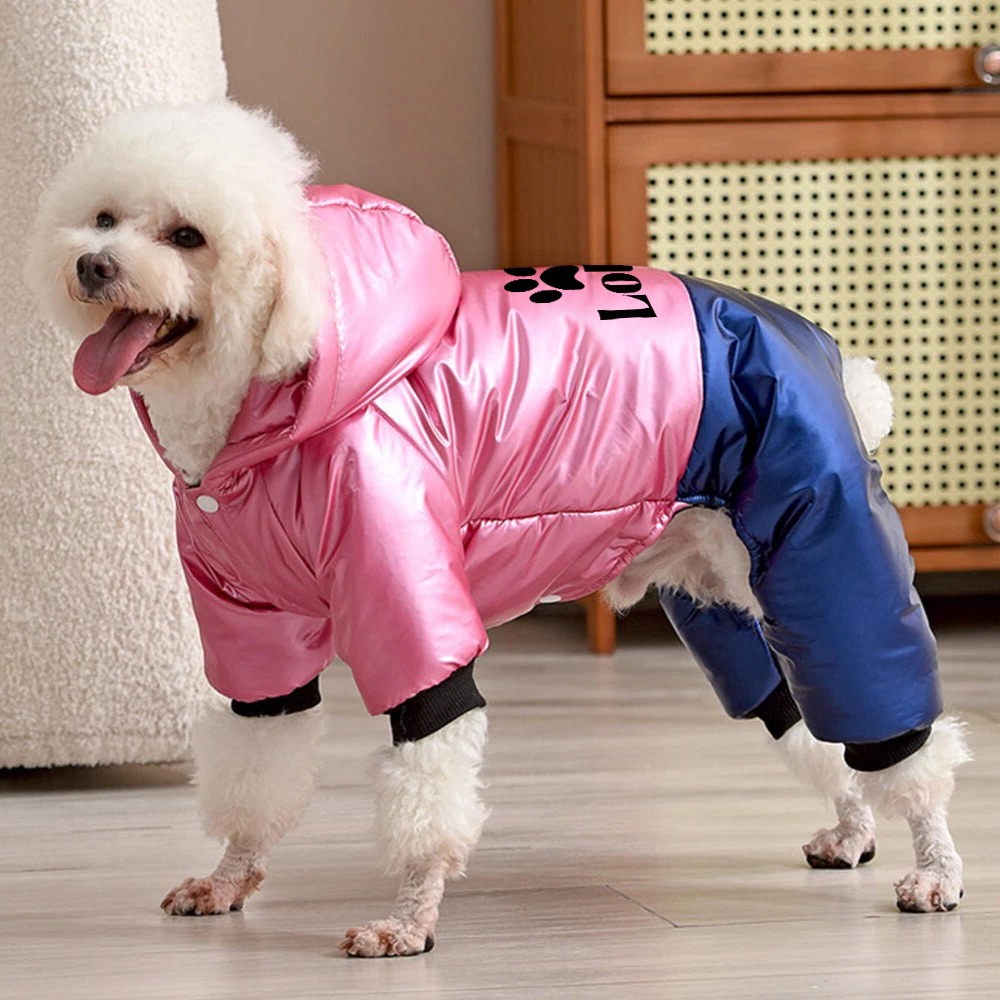 Personalized Pet Winter Warm Windproof Puffer Jacket | BKPet286