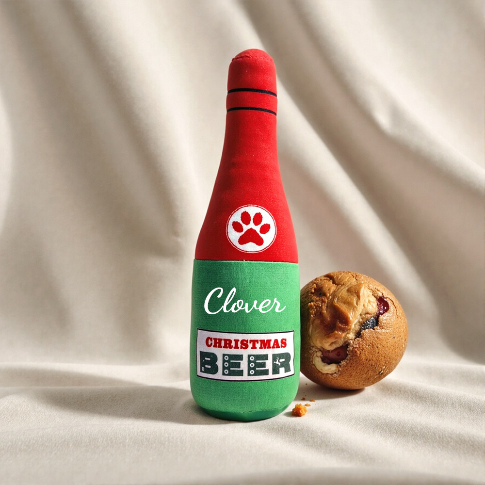 Personalized Pet Durable Wine Bottles Squeaky Toy | BKPet291