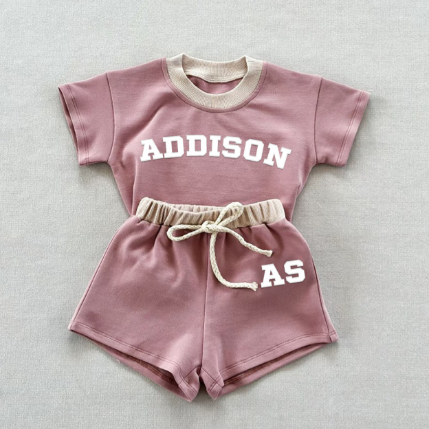 Personalized Embroidery Baby Cotton Cozy Soft Colourful Outfit Set | CWBaby380