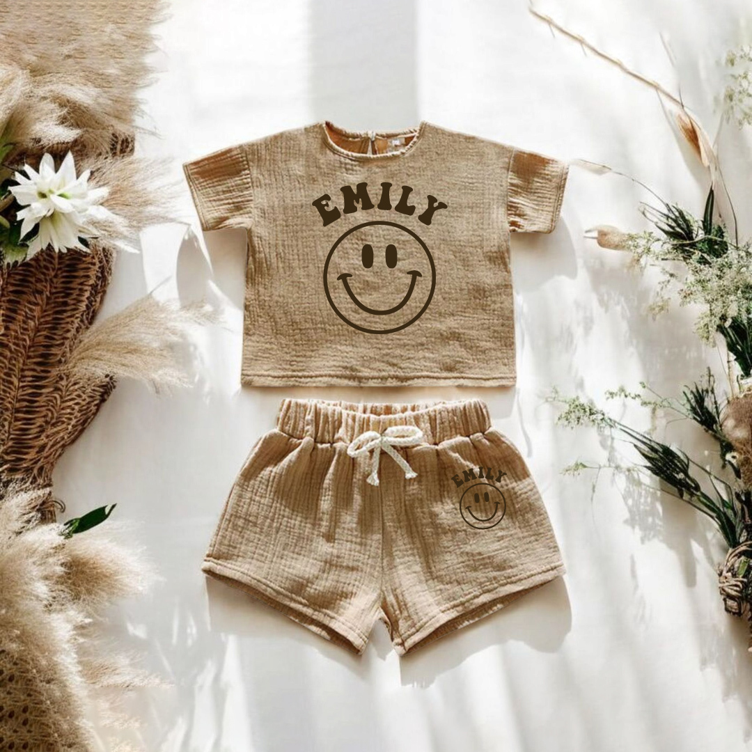 Personalized Baby Cotton Cozy Soft Outfit Set | CWBaby382