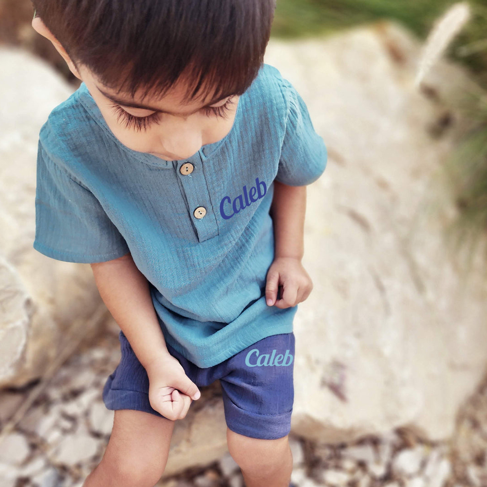 Personalized Baby Cotton Cozy Soft Outfit Set | CWBaby386