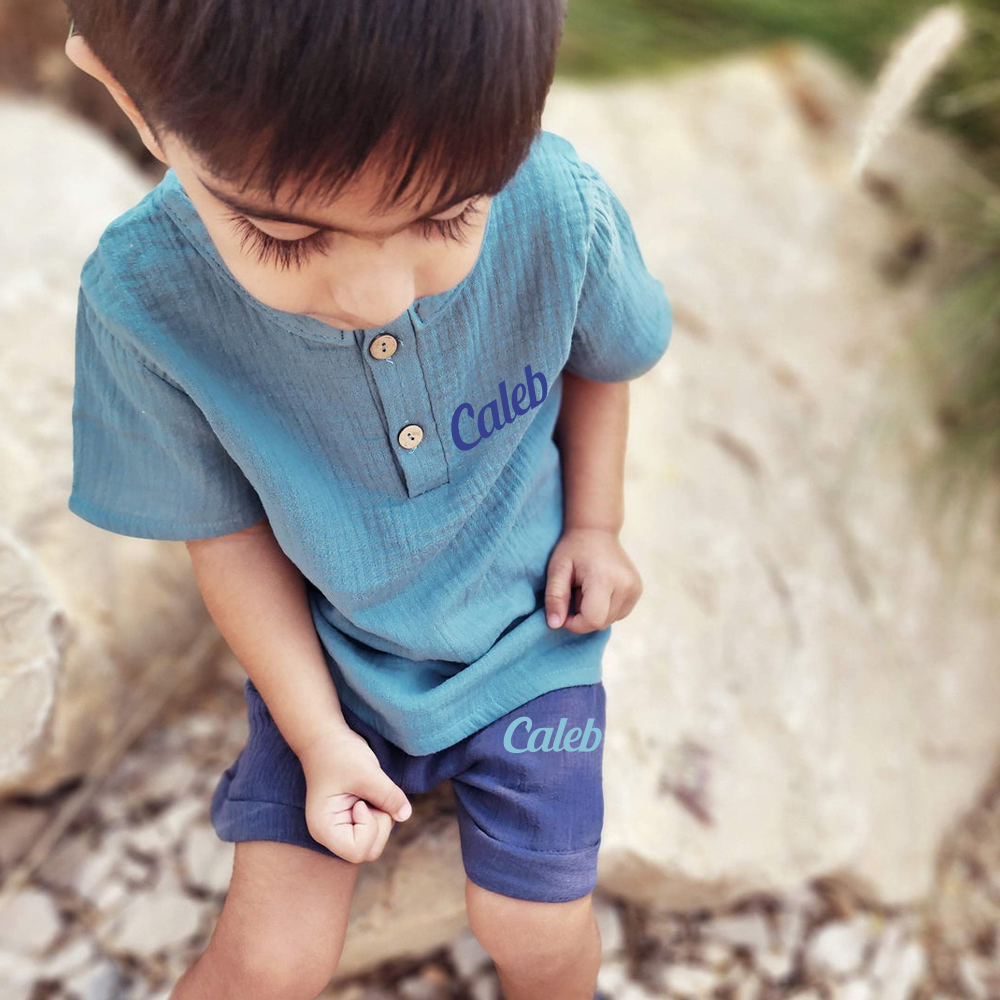 Personalized Baby Cotton Cozy Soft Outfit Set | CWBaby386