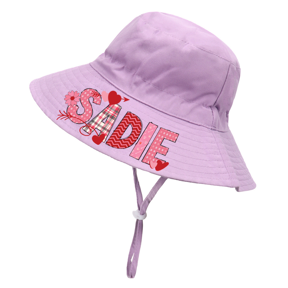 Personalized Valentine's Summer Sun Protection Bucket Hat | ValGift01