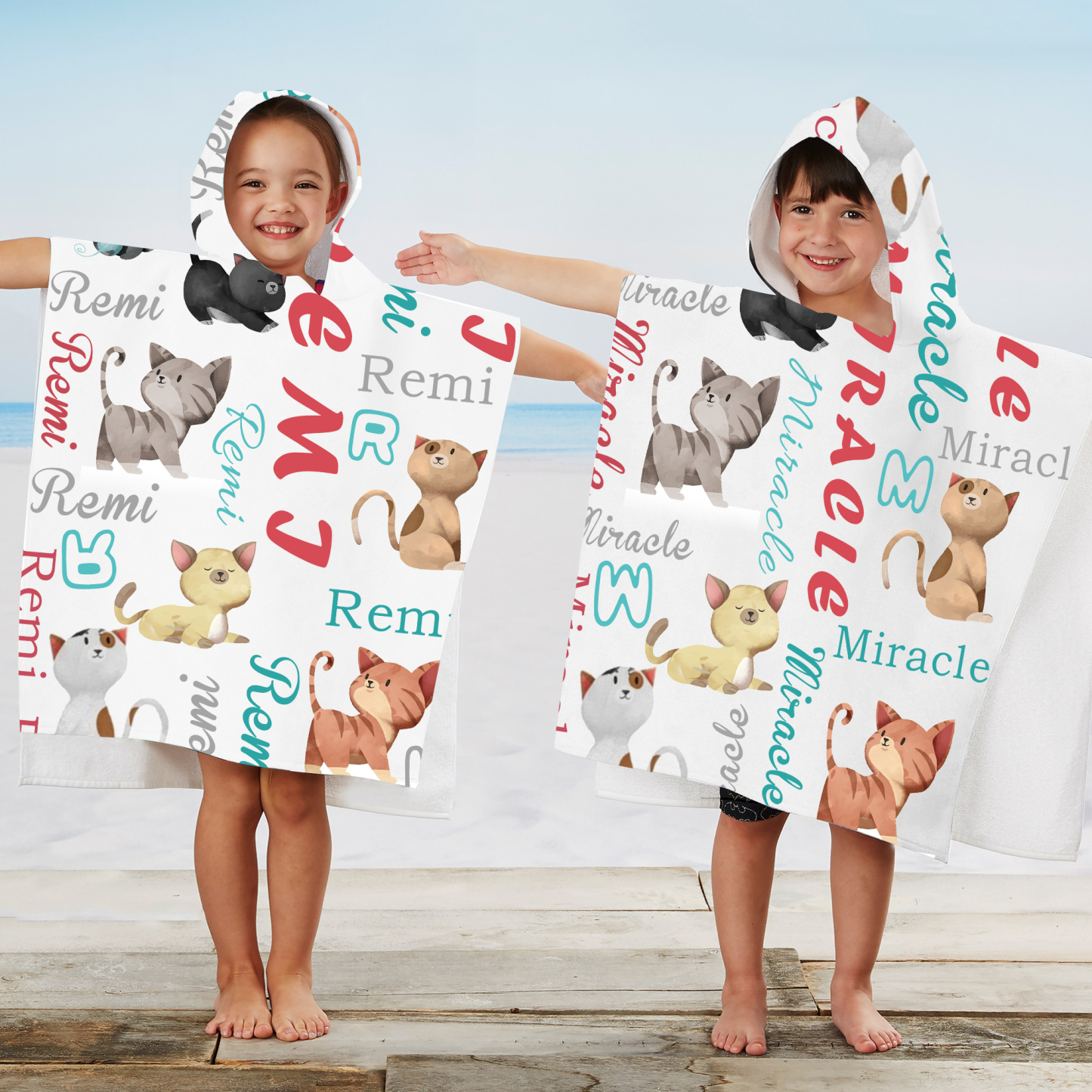 Personalized Hooded Beach Towel for Summer & Beach | CWHTowel04