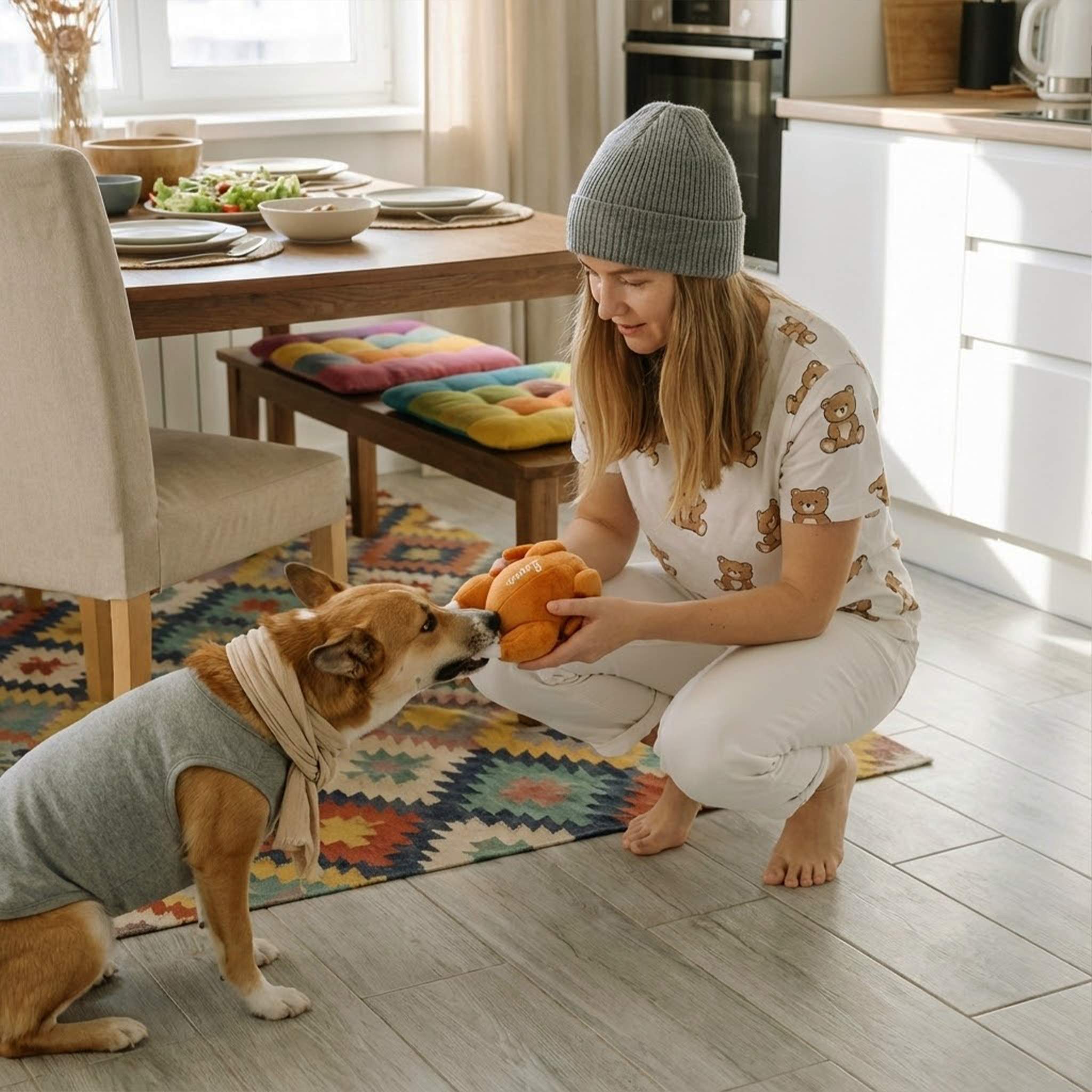 Personalized Funny Roast Chicken Pet Squeaky Toy | BKPet313